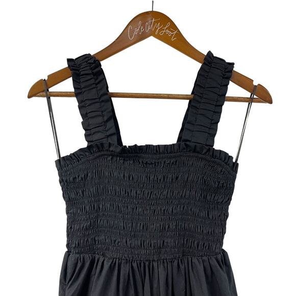 Abercrombie & Fitch Black Sundress Tiered Midi Medium Petite Tank - Picture 2 of 9
